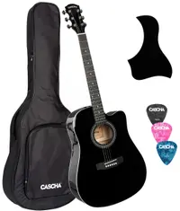 Chitară acustică Cascha - Student Series CGA100-BK, neagră