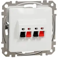 Priza pentru difuzoare dubla, Schneider, SDD111411, Sedna Design, alb