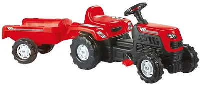 Tractor cu remorcă Dolu - Roşu, 52 х 45 х 150 cm