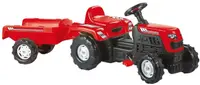 Tractor cu remorcă Dolu - Roşu, 52 х 45 х 150 cm
