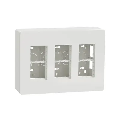 New Unica - statie de lucru - aparenta - 3 x 4 module - alb