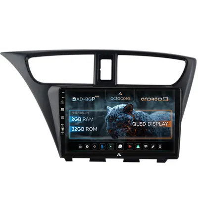 Navigatie Honda Civic Hatchback (2012-2015), Android, P-Octacore 2GB RAM + 32GB ROM, 9 Inch - AD-BGP9002+AD-BGRKIT019