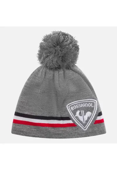 Caciula Rooster Pompon - culoare gri - pentru barbati - marime universala