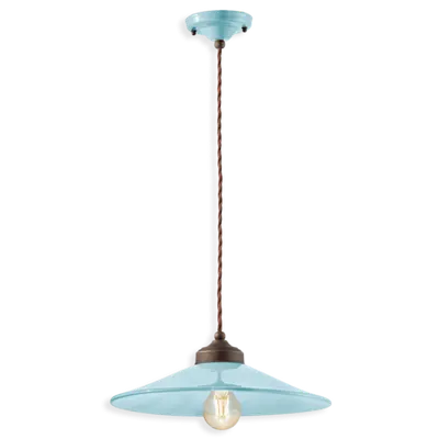 Sospensione D.35 / Pendant D.35 Retro Colors Finish Azz - Azzurro C1631