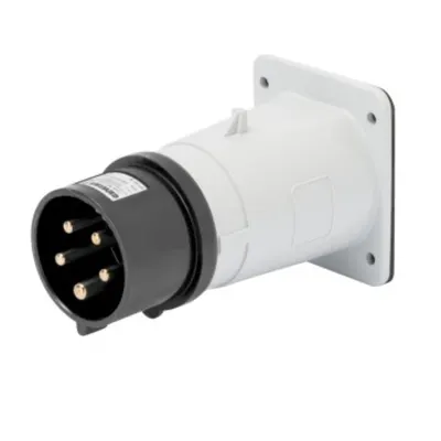 Stecher fisa industriala fixa - IP44 - 3P+E 16A 480-500V 50/60HZ - BLACK - 7H - Strangere cu surub