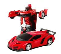 Masina transformer rosie interactiva cu telecomanda