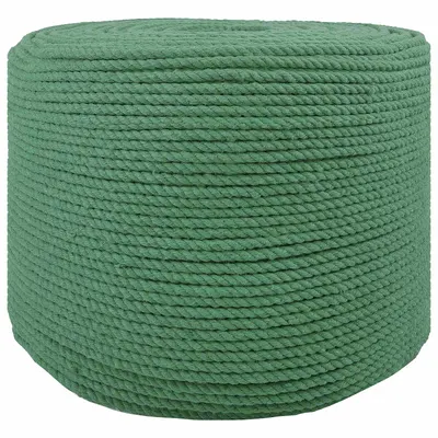 vidaXL Sfoară din Bumbac 8 mm 250 m Verde 100% bumbac