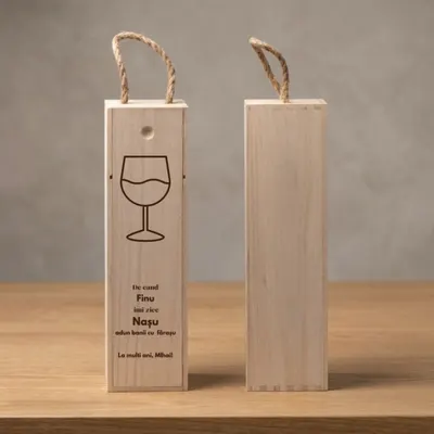 Cutie pentru vin personalizata , zLa multi ani!, , Un cadou elegant E i memorabil