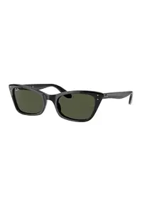 Ochelari de soare cat-eye slim - Negru