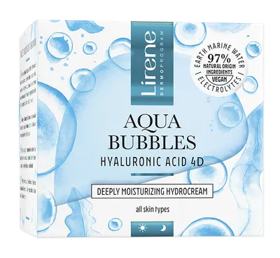 Hidro-crema cu acid hialuronic Aqua Bubbles, 50ml, Lirene