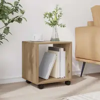 vidaXL Dulap cu roți, stejar artizanal, 37x33x42,5 cm, lemn prelucrat