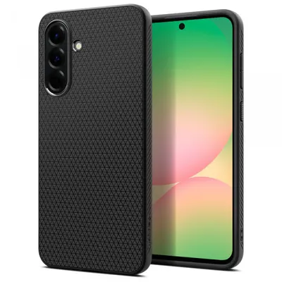 Husa pentru Samsung Galaxy A56 A566, Spigen, Liquid Air, Neagra Mata ACS09291