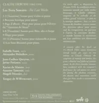 Claude Debussy: Les Trois Sonates: The Late Works