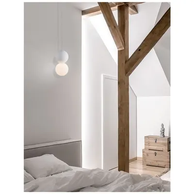 Lampa suspendata ZERO Alb Gypsum Opal Sticla & Alb Aluminiu LED G9 1x5 Wat IP20 220-240 Volt Fara bec