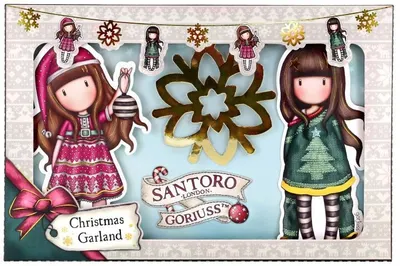 Ghirlandă de Crăciun Santoro Gorjuss Merry and Bright - 3 m