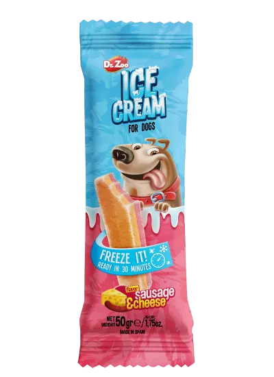 Dr Zoo, inghetata pentru caini, Carnati si Branza, 50 g
