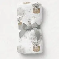 Prosopel multifunctional Bocioland Mouse 40x40 cm, tesatura din fibre de bambus,super absorbant,hipoalergenic si moale