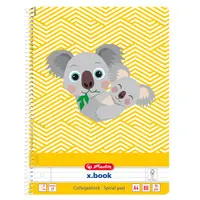Caiet cu spira A4, 80 file, Cute Animals Koala, Herlitz, dictando