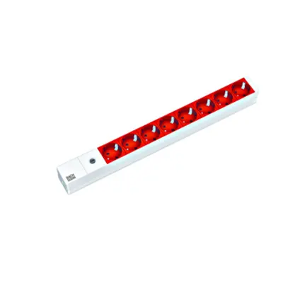 PDU19'' 8xSchuko, 2 m fisa C14, AL, protectie cu fuzibil 10A