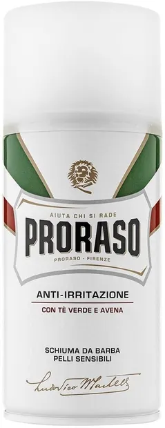 Proraso Spumă de ras cu ceai verde, 50 ml