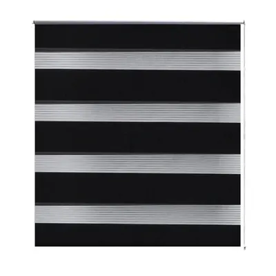 Jaluzea tip zebra, 100 x 175 cm, negru