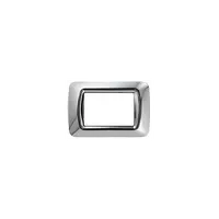 Placa Ornament Top System - in Technopolymer Gloss Finish - 3 Module- Soft Chrome - System