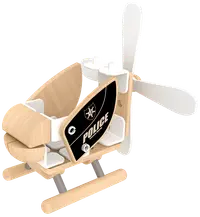 Set de construit din lemn Classic World - Elicopter de politie