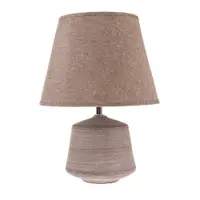 Veioză bej/maro deschis din ceramică cu abajur textil (înălțime 33 cm) Filia – Dakls