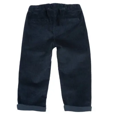 Pantaloni lungi copii Chicco din catifea, albastru inchis, 08938-65MC