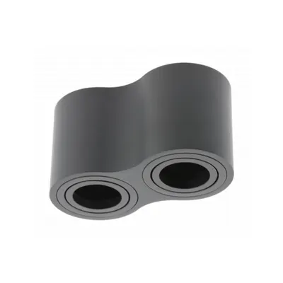 Spot - Ceiling luminaire AVEIRO DUO BIS, aluminium, 160x80x90mm, IP20, max 20W*2, round, black