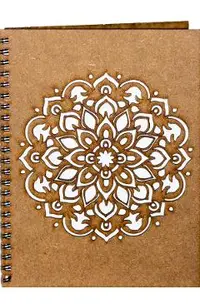 Agenda din lemn: Mandala tip floare