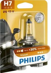 Bec auto Philips - H7, Vision +30% more light, 12V, 55W, PX26d