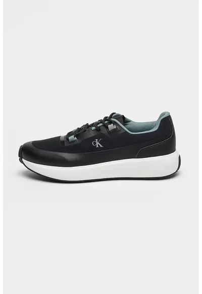 Pantofi sport low-cut cu logo - Negru/Albastru deschis