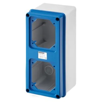Montaj Aparent Box With Flanged Cover Fitted For 2 Lids - Ip67