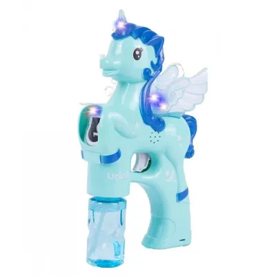 Pistol baloane de sapun Unicorn, muzica si lumini, alimentare cu baterii, RESIGILAT