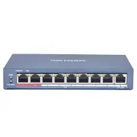 Switch cu 8 porturi PoE Hikvision DS-3E0109P-E(C), 2000 MAC, 100 Mbps, fara management