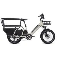 Bicicletă electrică cargo compactă, SHIMANO 7 viteze, autonomie până la 100 km
