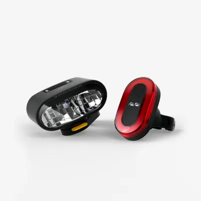 Set lumini bicicletă puternice reîncărcabile USB cu senzor de decelerare ST930