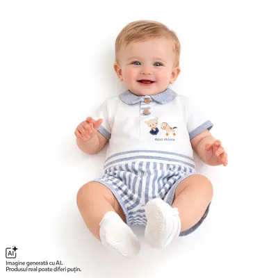 Tricou copii polo si pantaloni scurti Chicco, Turcoaz, 01138-70MFCI