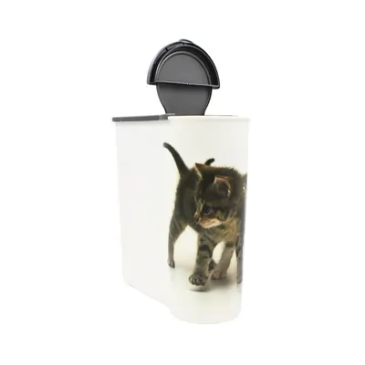 Cutie pentru depozitarea hranei animalelor, 4 litri - Model pisici
