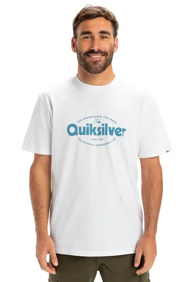Tricou de bumbac EV Shape - Alb/Albastru