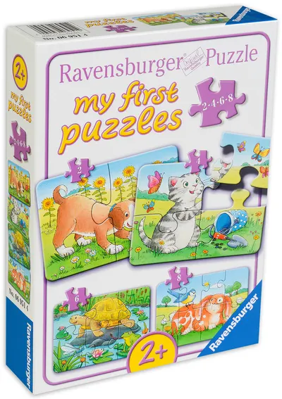 Puzzle Ravensburger 4 în 1 - Animale dragute