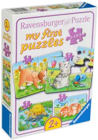 Puzzle Ravensburger 4 în 1 - Animale dragute