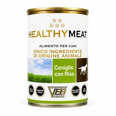 Conserva pentru caini Healthy Meat Monoproteic cu iepure 400 gr