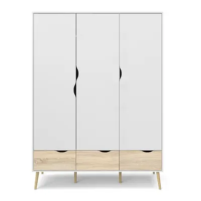 Șifonier Tvilum Oslo, 147x200 cm, alb-natural