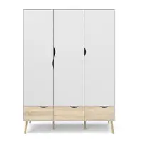 Șifonier Tvilum Oslo, 147x200 cm, alb-natural