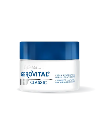 Cremă Hidratantă Cu Efect Anti-aging Intens Pentru Ten Matur, Uscat, Ridat Reconstrucție și Regenerare, Gerovital H3 Classic, 50 Ml
