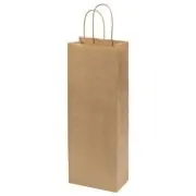 Punga cadou Colorarte 05910, 14x39x8cm, 110g/mp, kraft, manere din hartie rasucita, pentru sticle