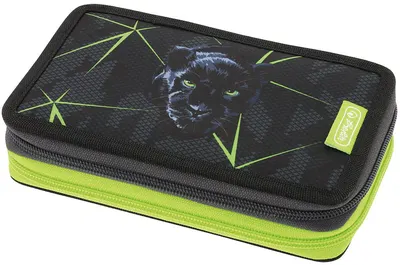 Penar cu rechizite Herlitz - Wild Life, 2 fermoare