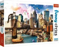 Puzzle Trefl din 1000 de piese - Pisici in New York